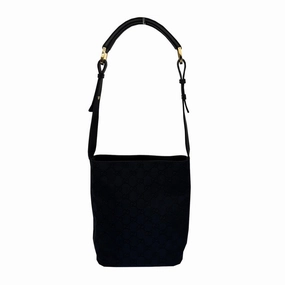 Gucci Gg Canvas Leather Shoulder Bag (Pre-Owned)