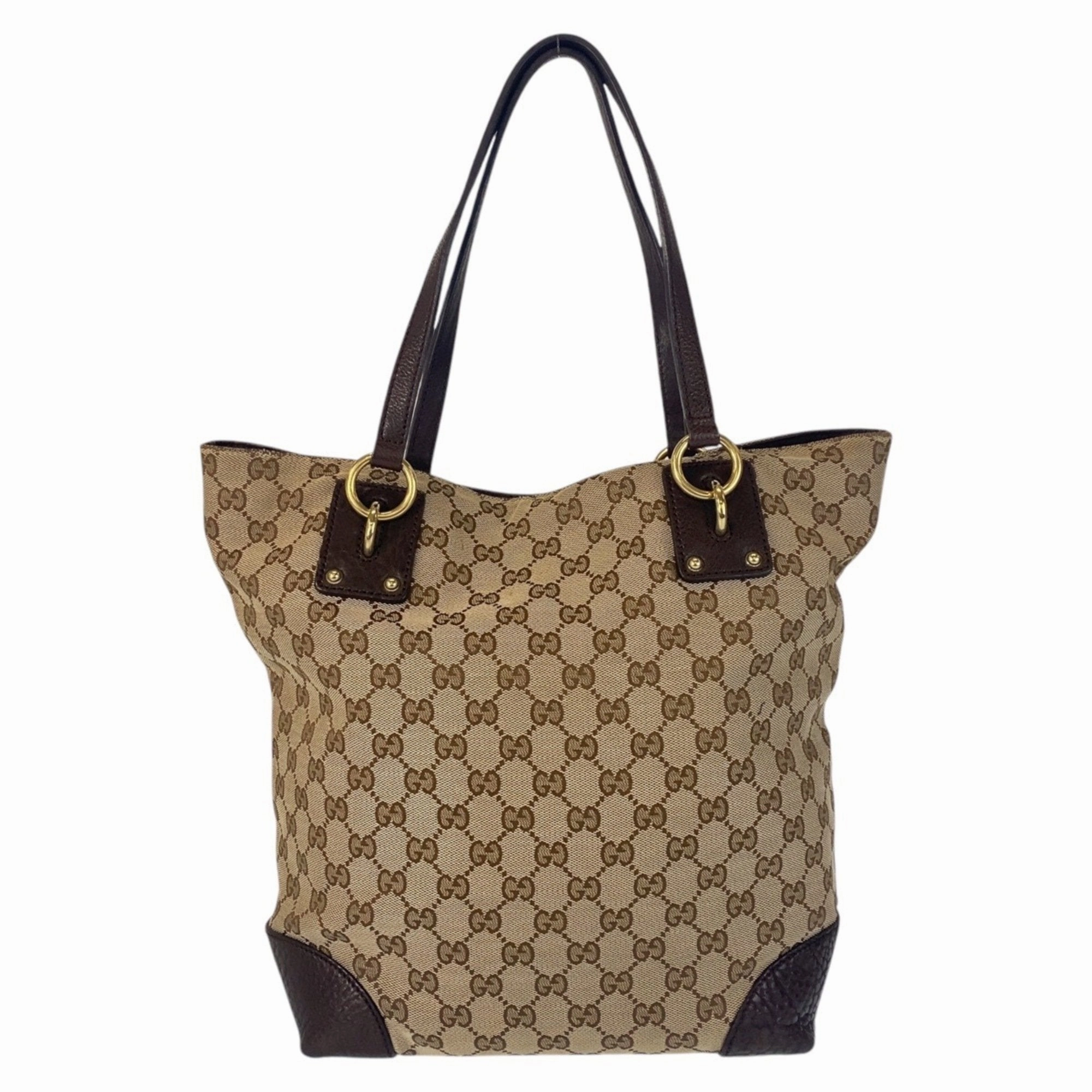 Gucci  Gg Canvas Leather Shoulder Bag Tote Bag (Pre-Owned)