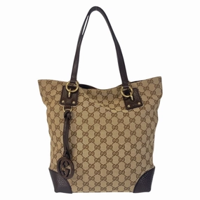 Gucci  Gg Canvas Leather Shoulder Bag Tote Bag (Pre-Owned)