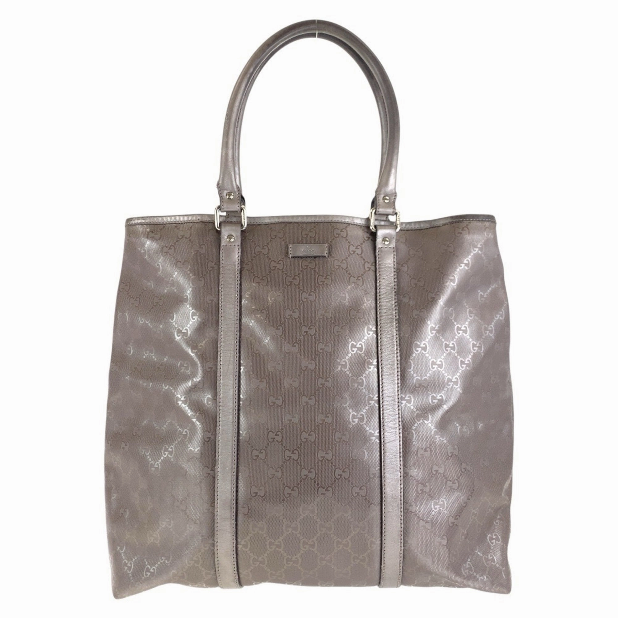 Gucci Gg Imprim Leather Shoulder Bag Tote Bag (Pre-Owned)