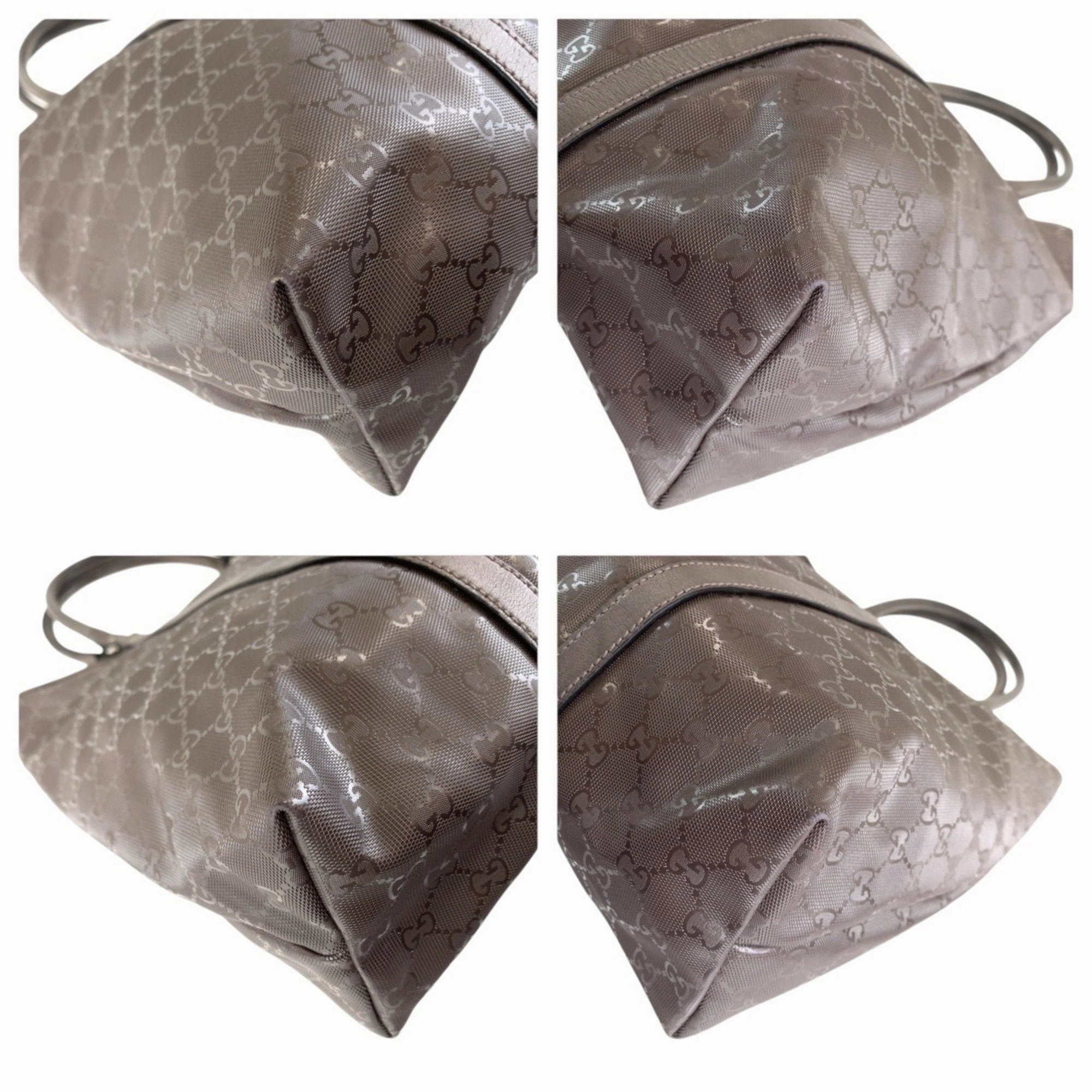 Gucci Gg Imprim Leather Shoulder Bag Tote Bag (Pre-Owned)