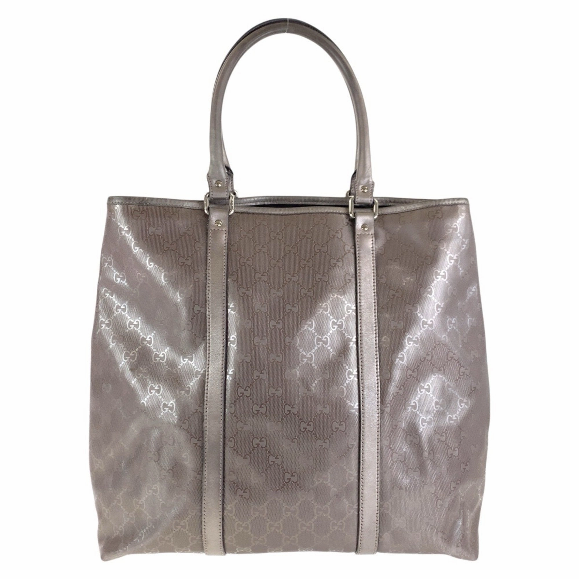 Gucci Gg Imprim Leather Shoulder Bag Tote Bag (Pre-Owned)