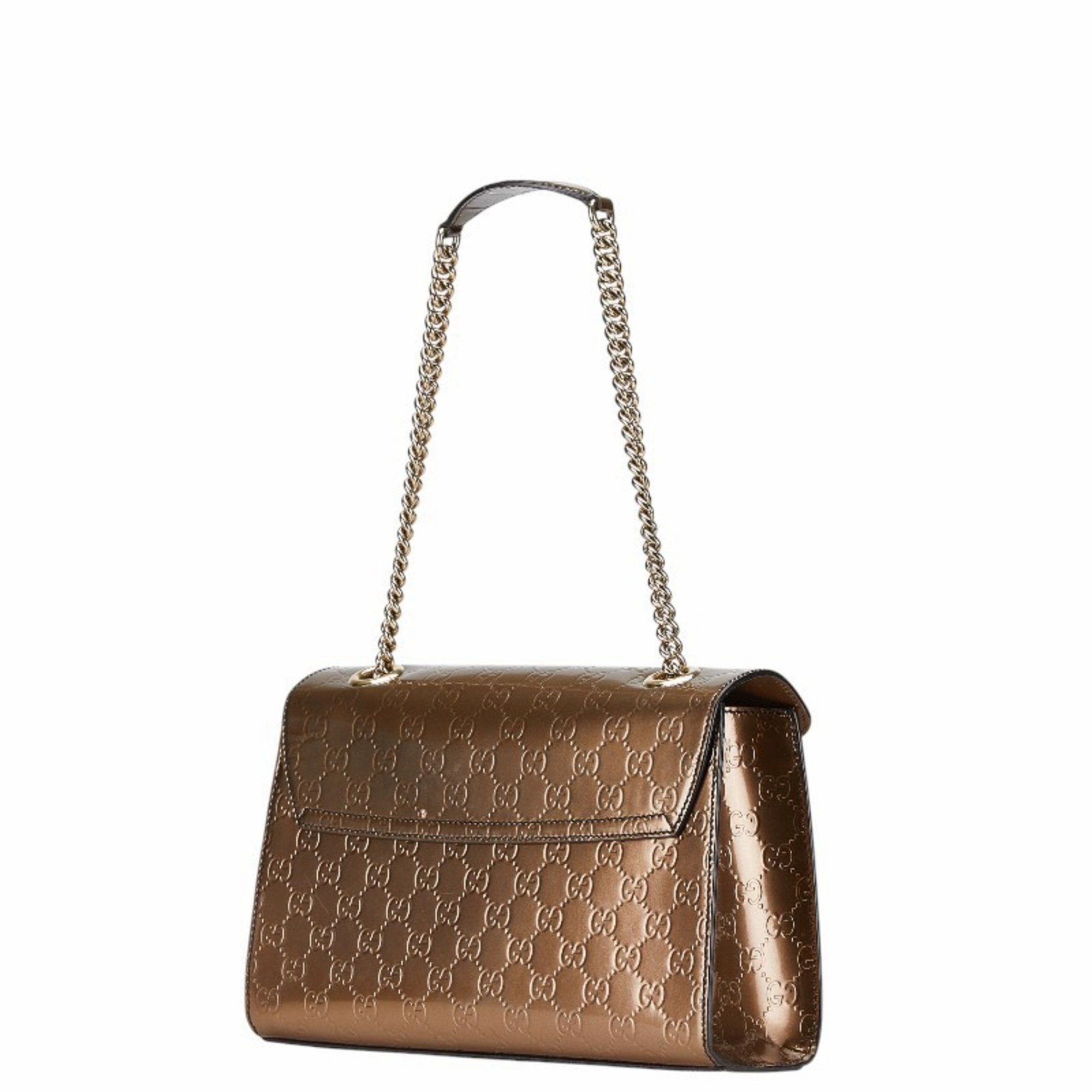 Gucci gold Leather Shoulder Bag (Pre-Owned)