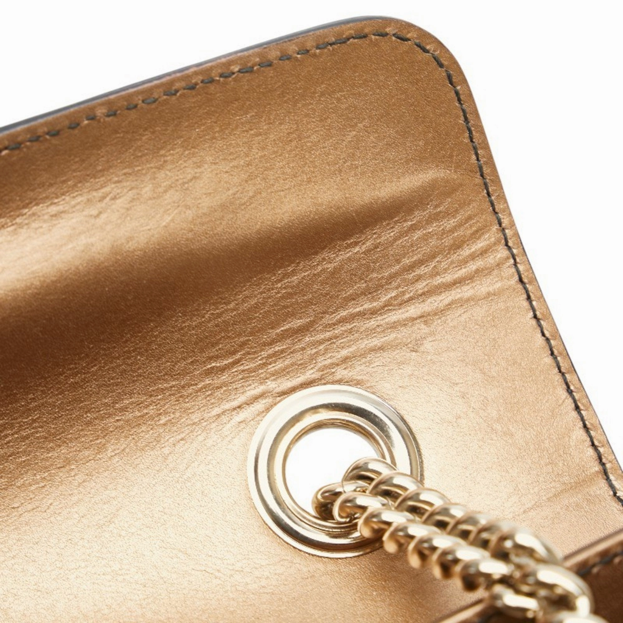 Gucci gold Leather Shoulder Bag (Pre-Owned)
