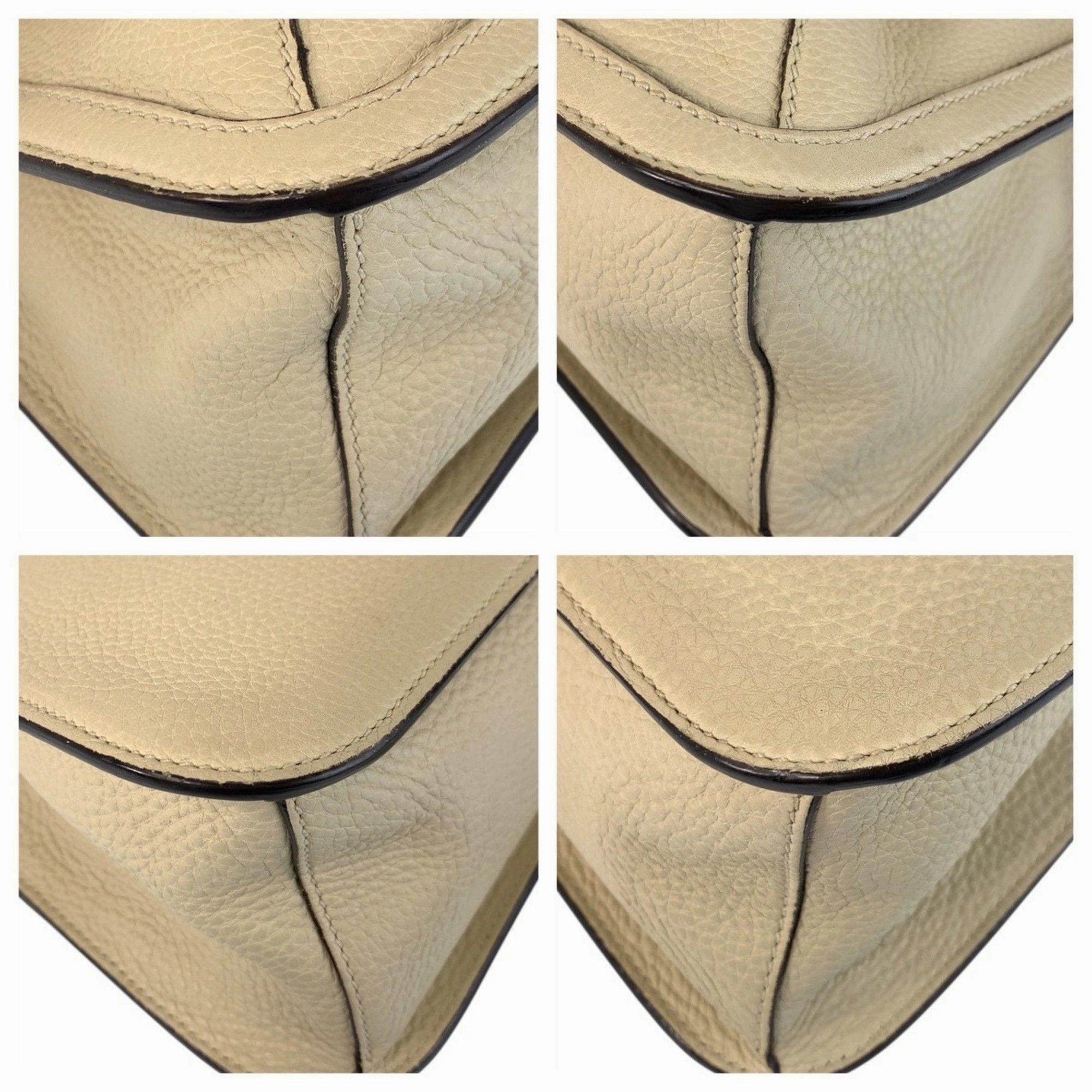 Gucci Leather Messenger Bag Shoulder Bag (Pre-Owned)