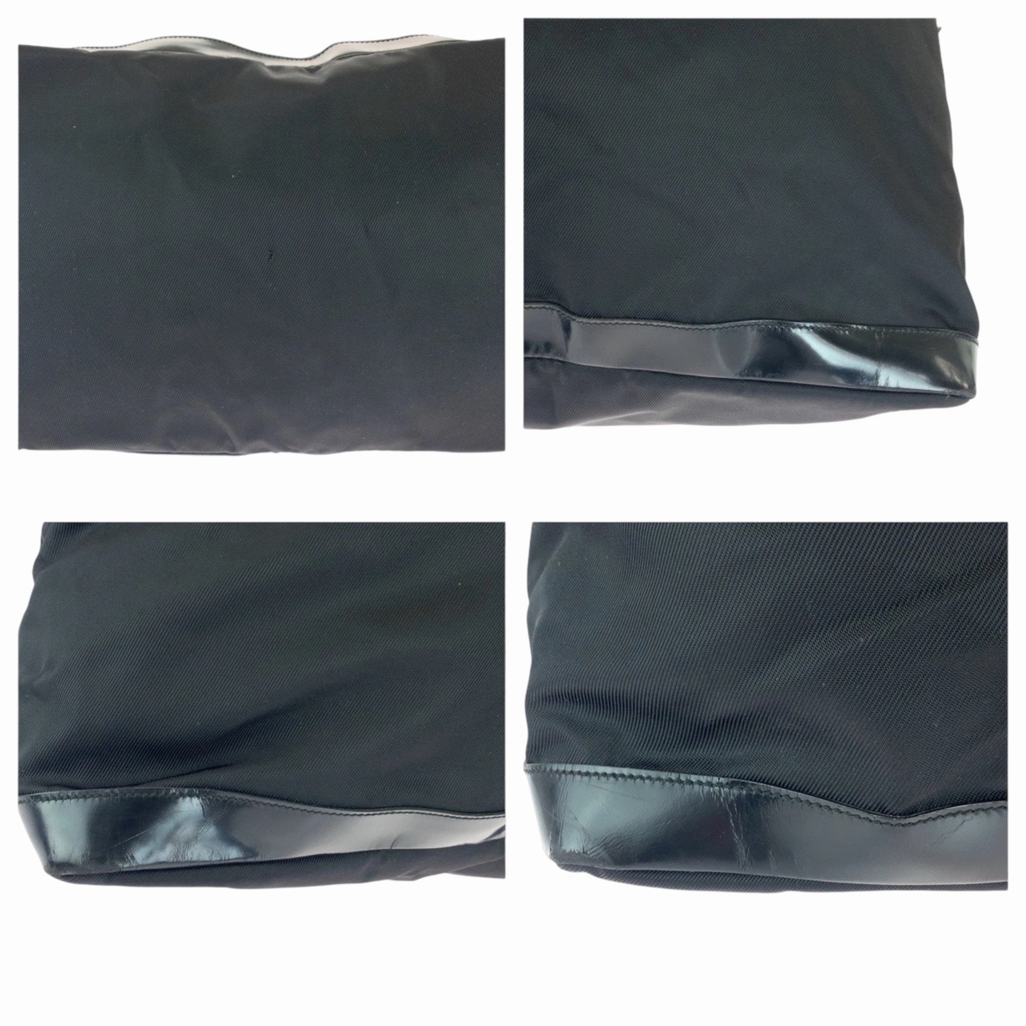 Gucci Nylon Leather Boston Bag Shoulder Bag (Pre-Owned)