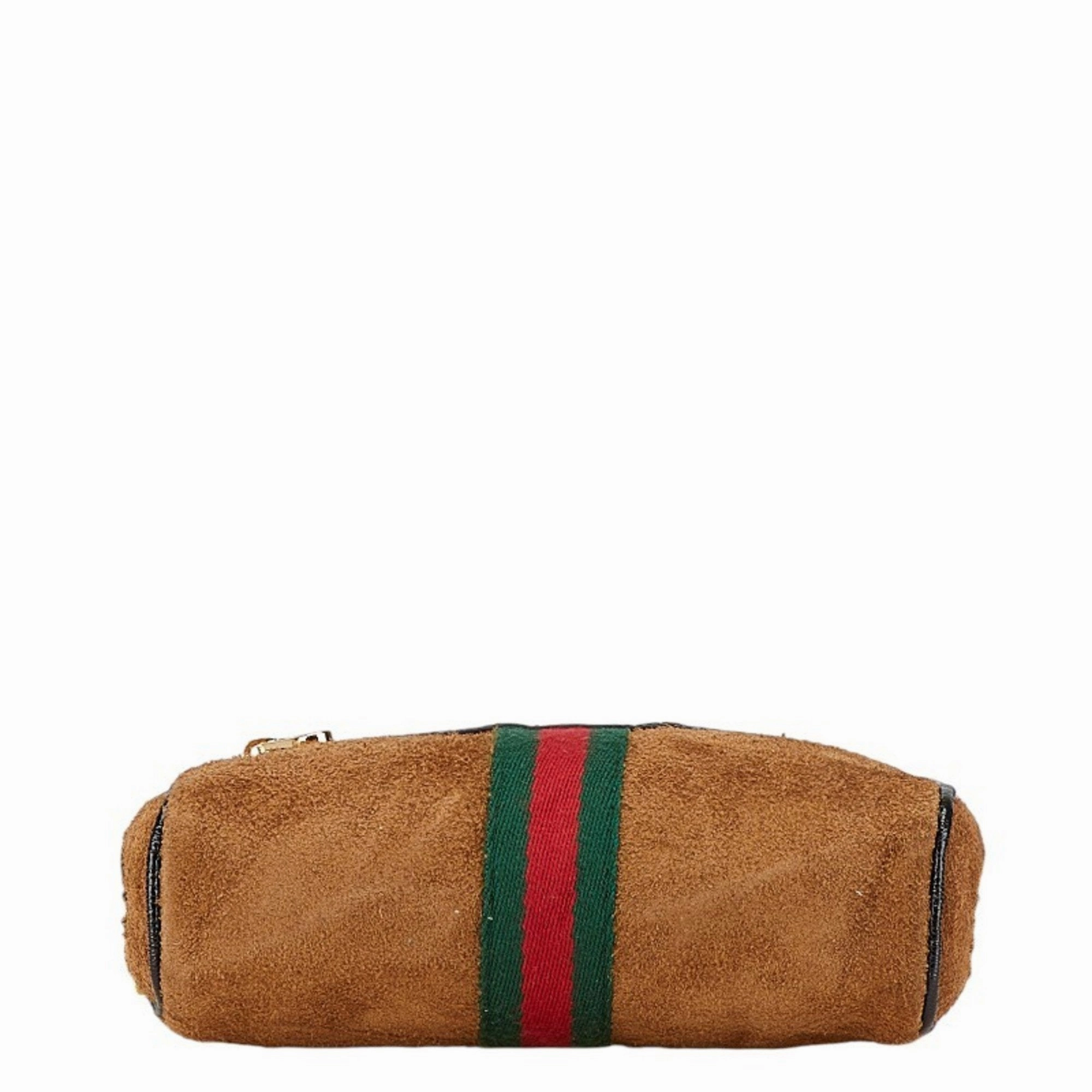 Gucci  Suede Leather Shoulder Bag (Pre-Owned)