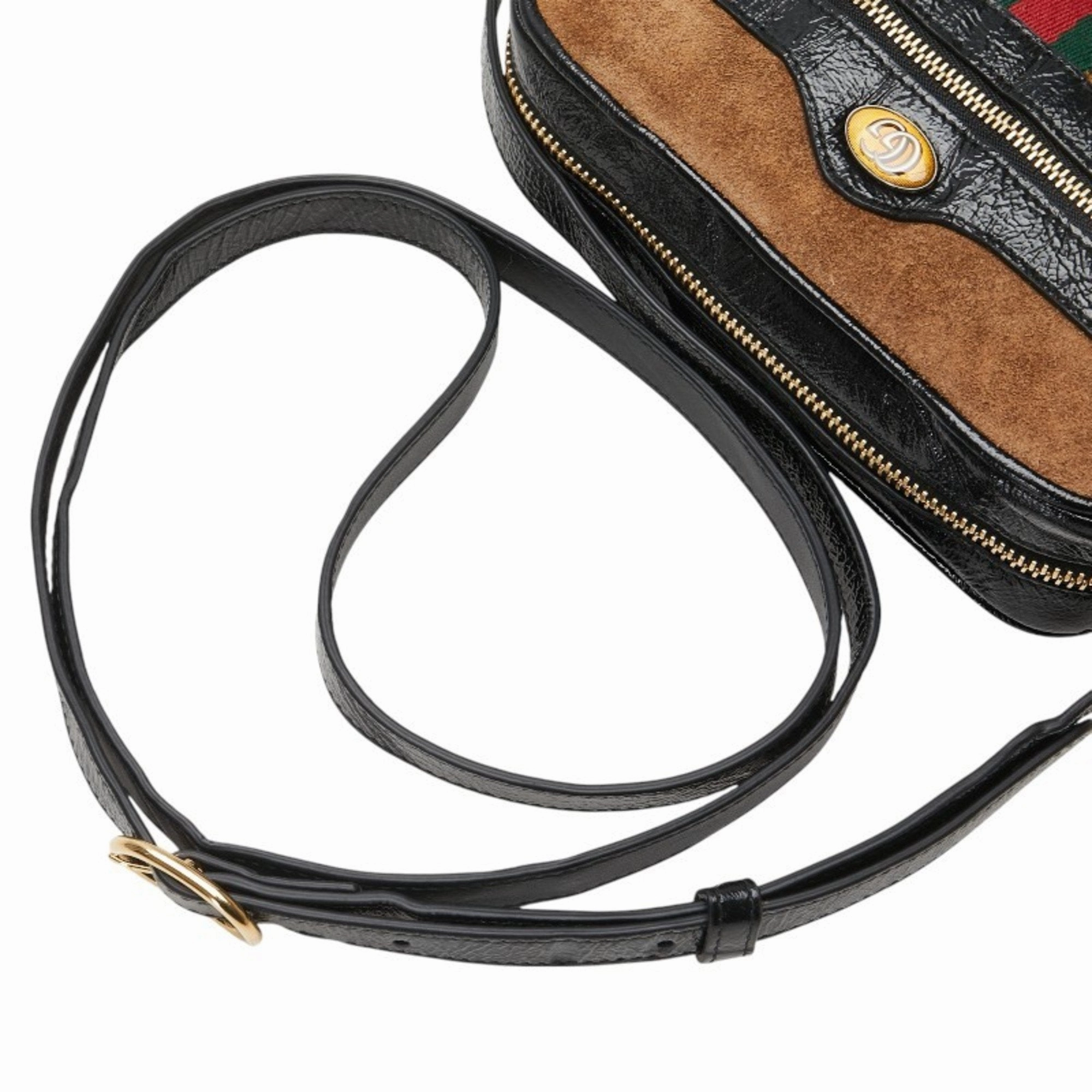 Gucci  Suede Leather Shoulder Bag (Pre-Owned)