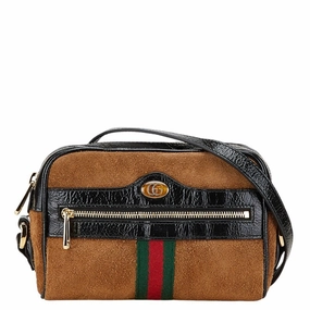 Gucci  Suede Leather Shoulder Bag (Pre-Owned)