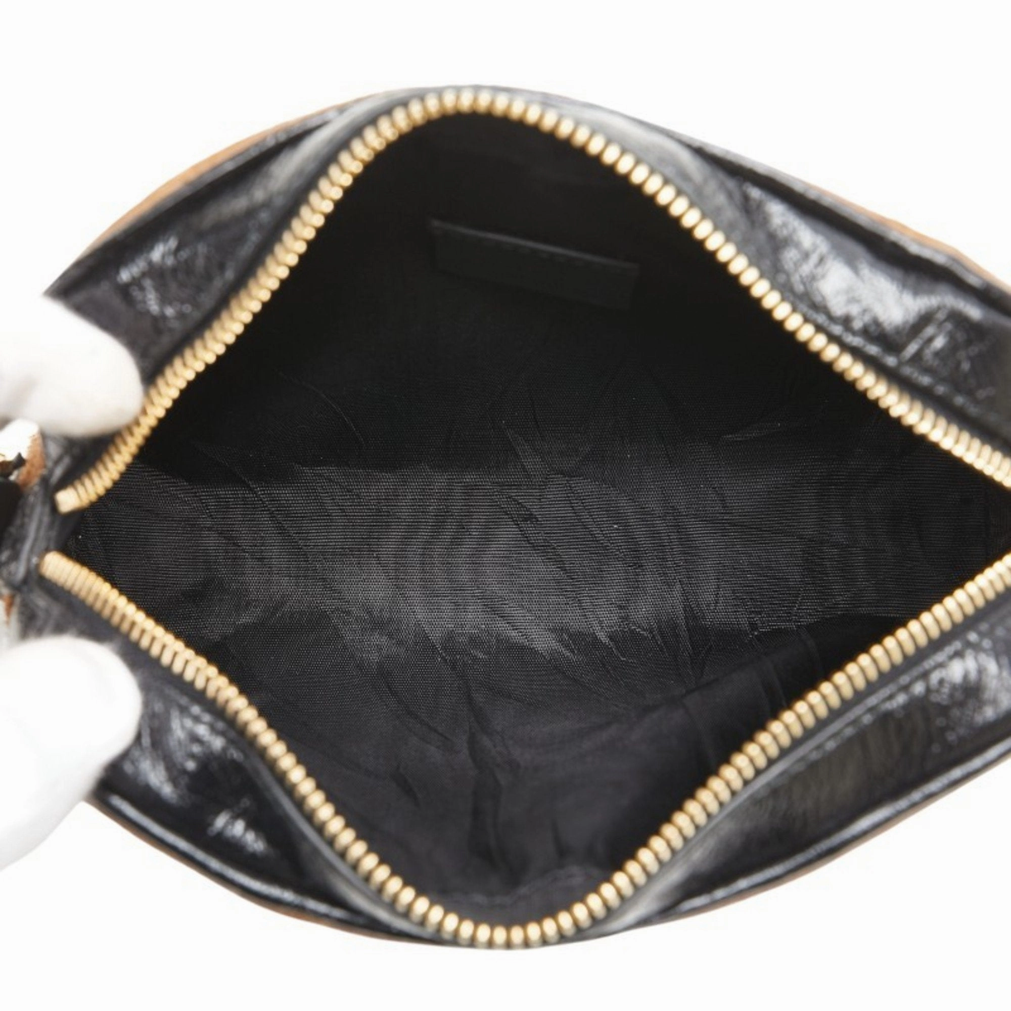 Gucci  Suede Leather Shoulder Bag (Pre-Owned)