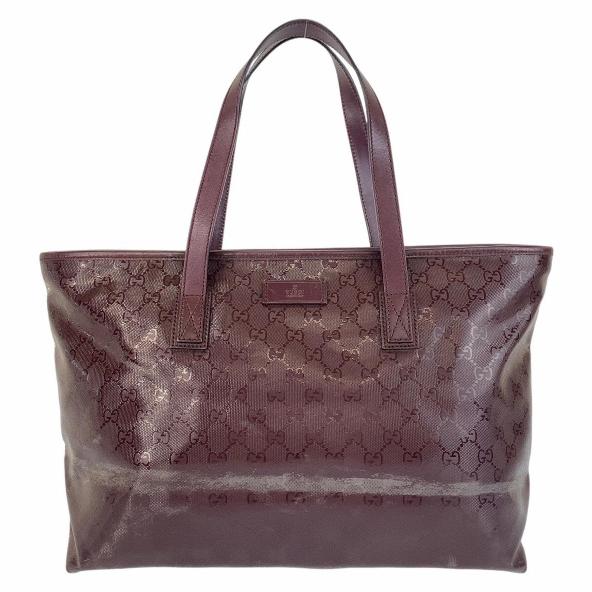 Gucci Wine Pvc Shoulder Bag Tote Bag (Pre-Owned)