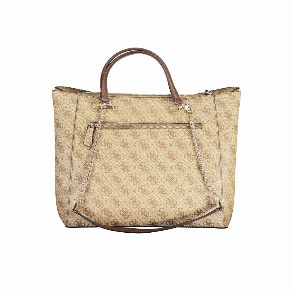 Guess Jeans Beige Polyethylene Women's Handbag