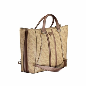 Guess Jeans Beige Polyethylene Women's Handbag