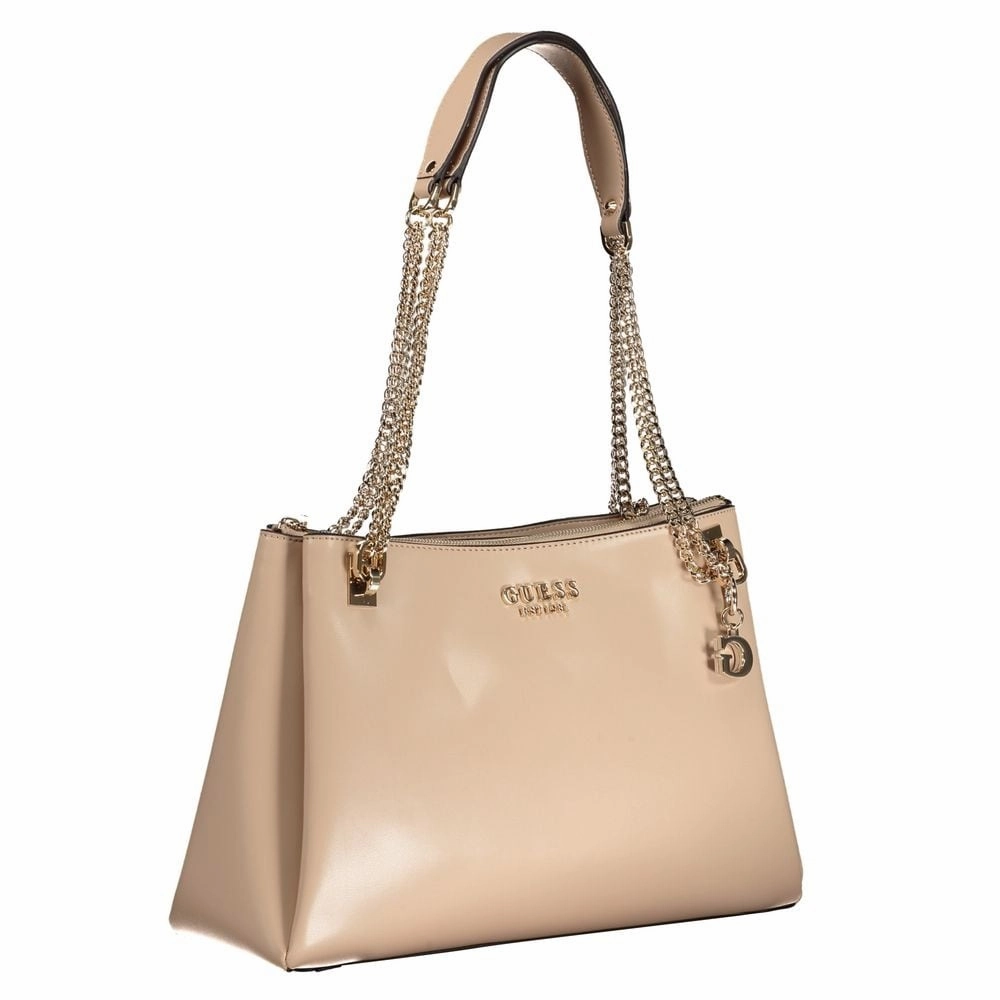 Guess Jeans Beige Polyethylene Women's Handbag