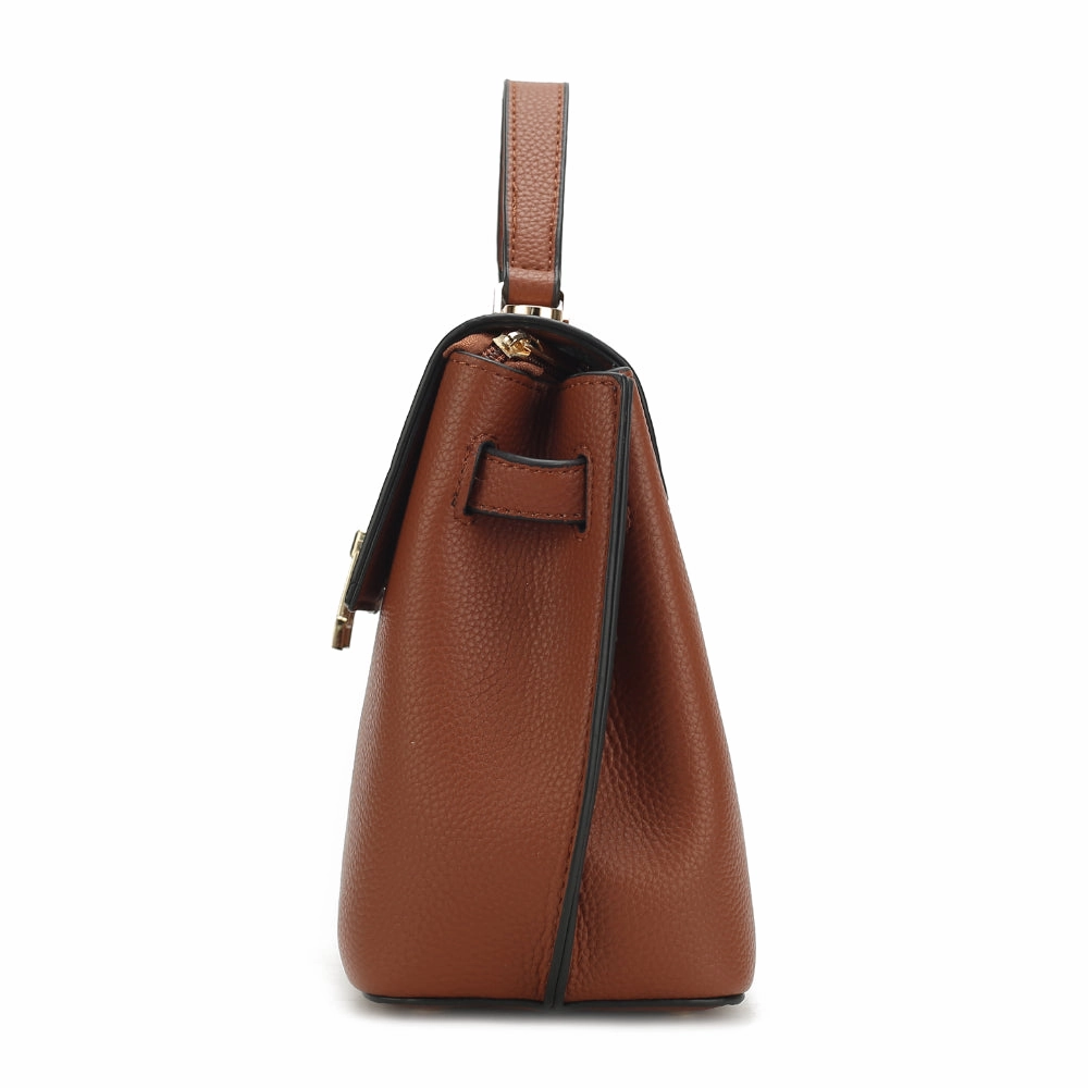 Hadley Vegan Leather Womens Satchel Bag with Wristlet Wallet- 2 pieces