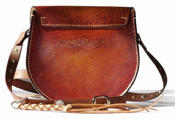 Handcraft retro crossbody leather rivet hand dyed shoulder bag /handbag for women