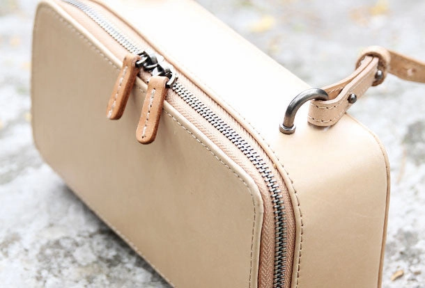Handmade black purse leather crossbody bag purse shoulder bag for women