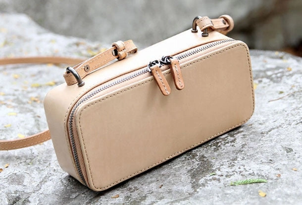Handmade black purse leather crossbody bag purse shoulder bag for women
