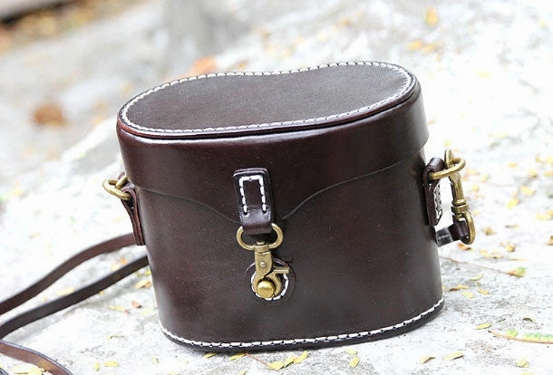 Handmade bucket purse leather crossbody bag purse shoulder bag for women
