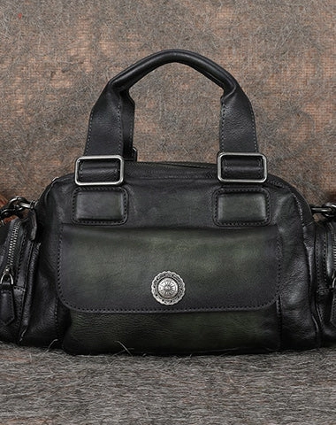 Handmade Coffee Leather Womens Vintage Handbag Best Shoulder Bag Vintage Crossbody Purses for Ladies