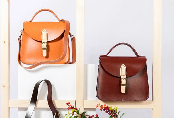 Handmade Genuine Leather Handbag Bag Crossbody Bag Shoulder Bag Purse For Women