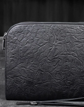 Handmade Genuine Leather Large Clutch Leather Men Phone Pad Zip Clutch Vintage Wallet For Men