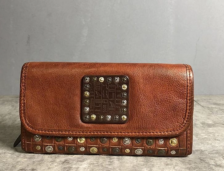 Handmade Genuine Leather Mens Clutch Cool Fashion Wallet Clutch Wristlet Wallet for Men