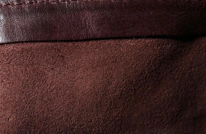 Handmade Genuine Leather Mens Clutch Cool Slim Wallet Zipper Clutch Wristlet Wallet for Men