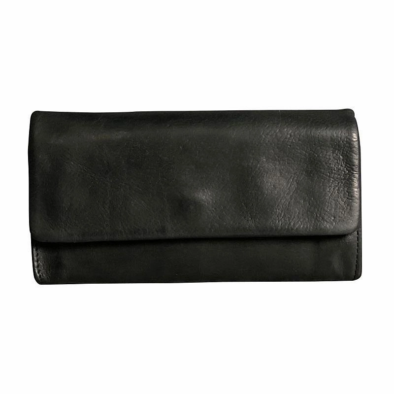 Handmade Genuine Leather Mens Clutch Cool Slim Wallet Zipper Clutch Wristlet Wallet for Men