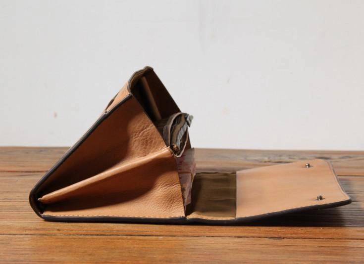 Handmade Genuine Leather Mens Cool Long Leather Wallet Phone Wallet Clutch Wallet for Men