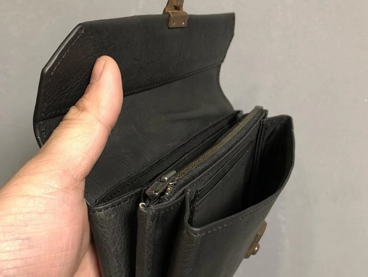 Handmade Genuine Leather Mens Cool Long Leather Wallet Phone Wallet Clutch Wallet for Men