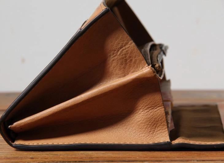 Handmade Genuine Leather Mens Cool Long Leather Wallet Phone Wallet Clutch Wallet for Men
