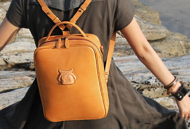 Handmade handbag backpack purse leather crossbody bag purse shoulder bag for women