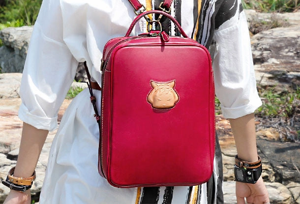 Handmade handbag backpack purse leather crossbody bag purse shoulder bag for women