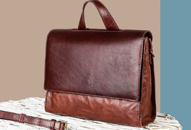 Handmade Handbag Briefcase Purse Leather Crossbody Bag Purse Shoulder Bag for Women