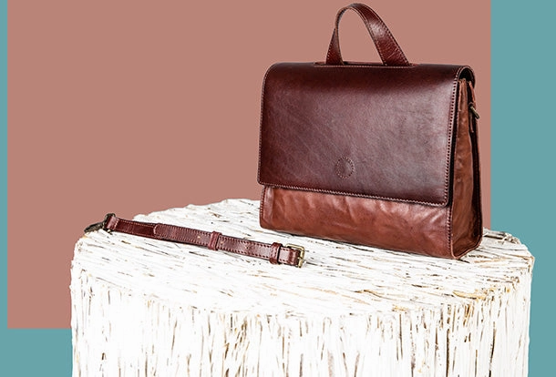 Handmade Handbag Briefcase Purse Leather Crossbody Bag Purse Shoulder Bag for Women