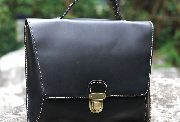 Handmade handbag briefcase satchel purse leather crossbody bag shoulder bag women