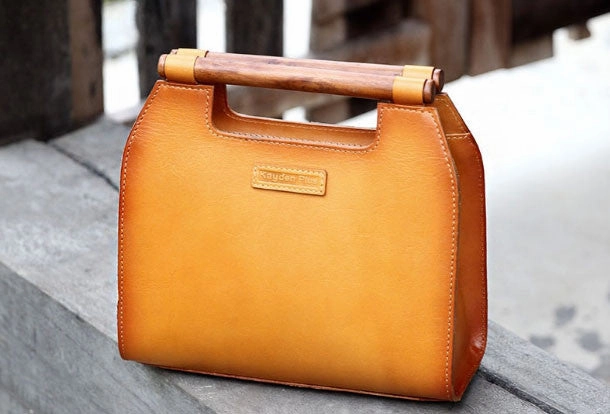 Handmade handbag purse leather crossbody bag purse shoulder bag for women