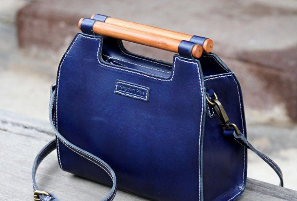 Handmade handbag purse leather crossbody bag purse shoulder bag for women
