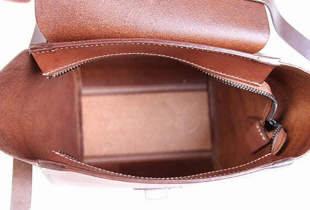 Handmade handbag purse leather crossbody bag purse shoulder bag for women