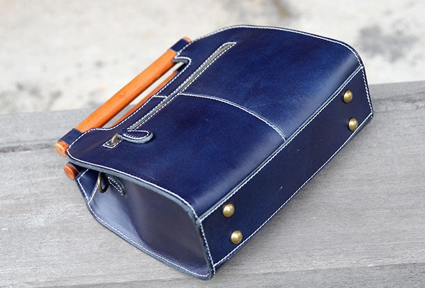 Handmade handbag purse leather crossbody bag purse shoulder bag for women