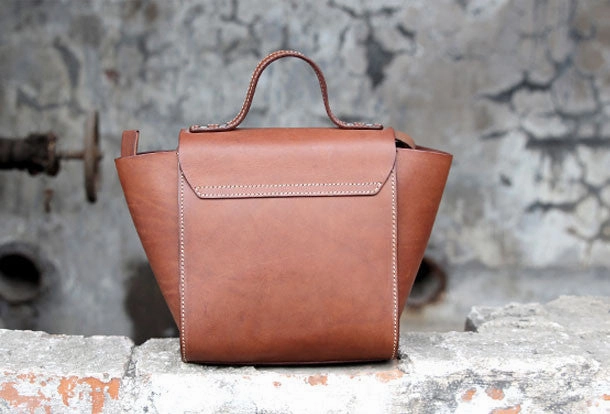Handmade handbag purse leather crossbody bag purse shoulder bag for women