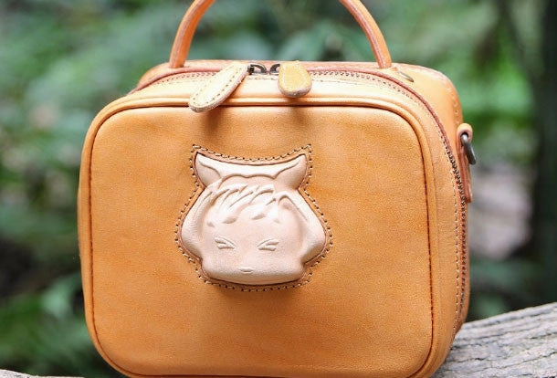 Handmade handbag purse leather crossbody bag purse shoulder bag for women