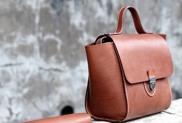 Handmade handbag purse leather crossbody bag purse shoulder bag for women