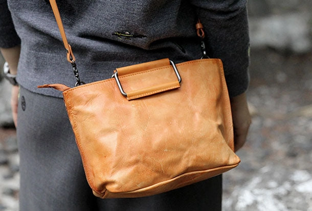 Handmade handbag tote purse leather crossbody bag purse shoulder bag for women