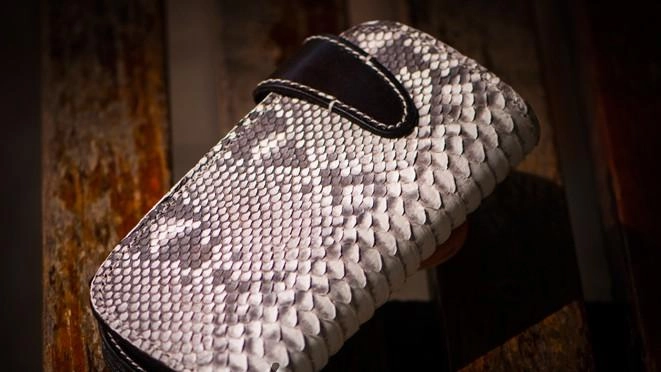 Handmade Leather Black Mens Chain Biker Wallets Cool Leather Wallet Long Clutch Wallets for Men