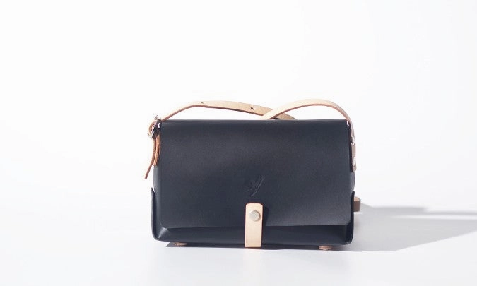 Handmade Leather Black Womens Small Cute Shoulder Purse Crossbody Bag for Women