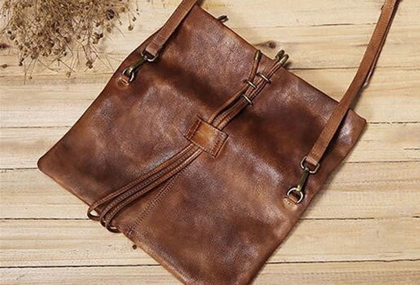 Handmade Leather clutch purse shoulder bag for women leather crossbody bag