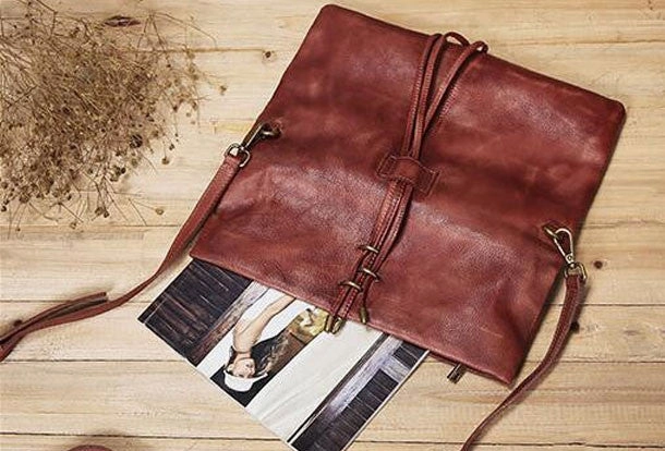 Handmade Leather clutch purse shoulder bag for women leather crossbody bag