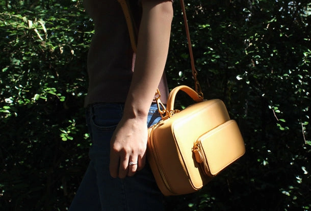 Handmade Leather Handbag Purse Crossbody Shoulder Bag for Girl Women Lady